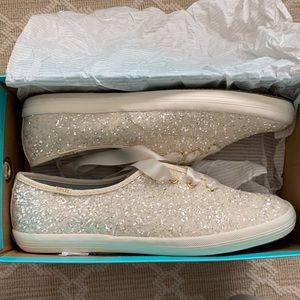 Kate spade x Keds glittery cream low-tops